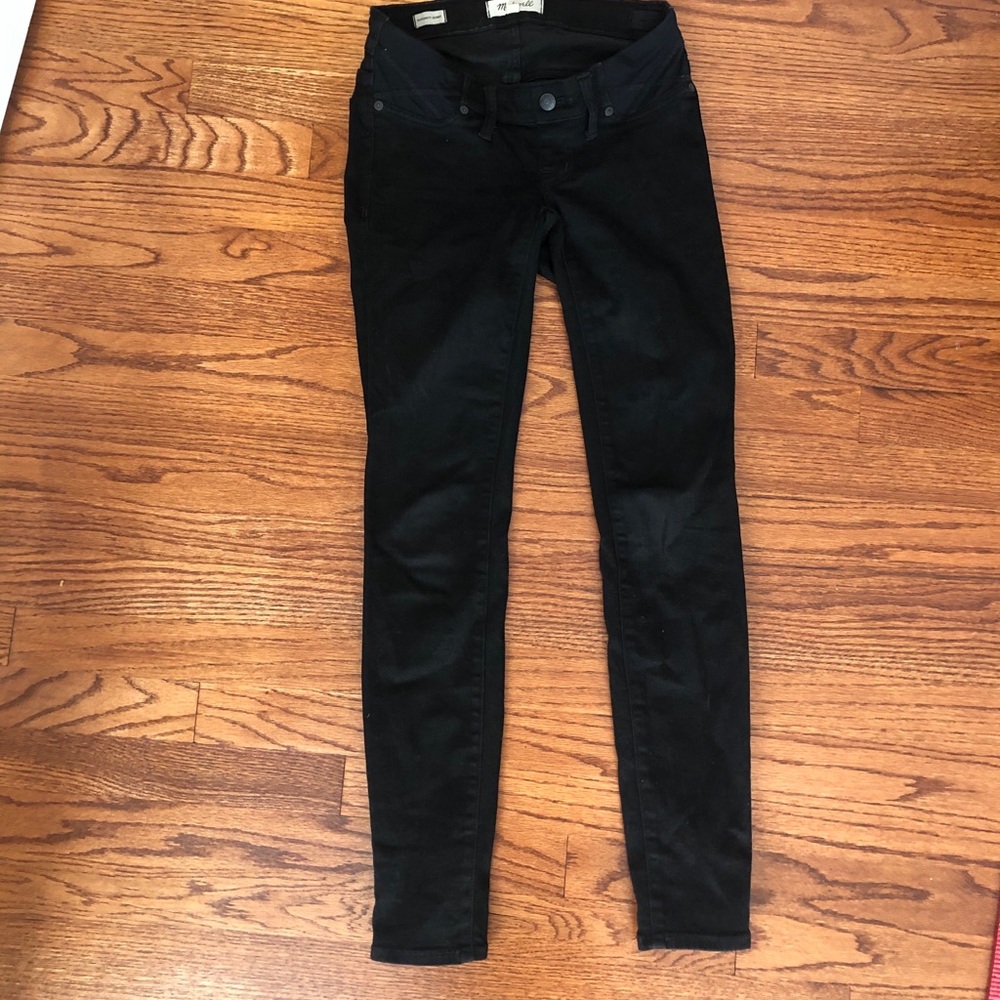 Madewell black maternity skinny jeans